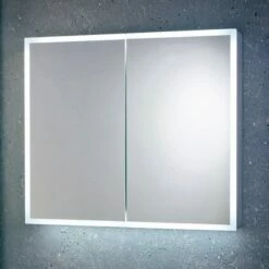 Harbour Glow LED Mirrored Cabinet With Demister Pad & Shaver Socket - 800 X 700mm