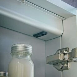 Harbour Glow LED Mirrored Cabinet With Demister Pad & Shaver Socket - 800 X 700mm -Drench Store harbour glow led mirrored cabinet shaver socket 1