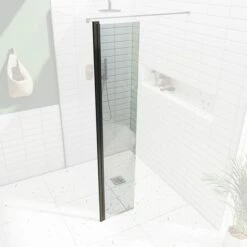 Harbour I10 Hinged 8mm Return Panel For Harbour I10 Glass Panels - Matt Black