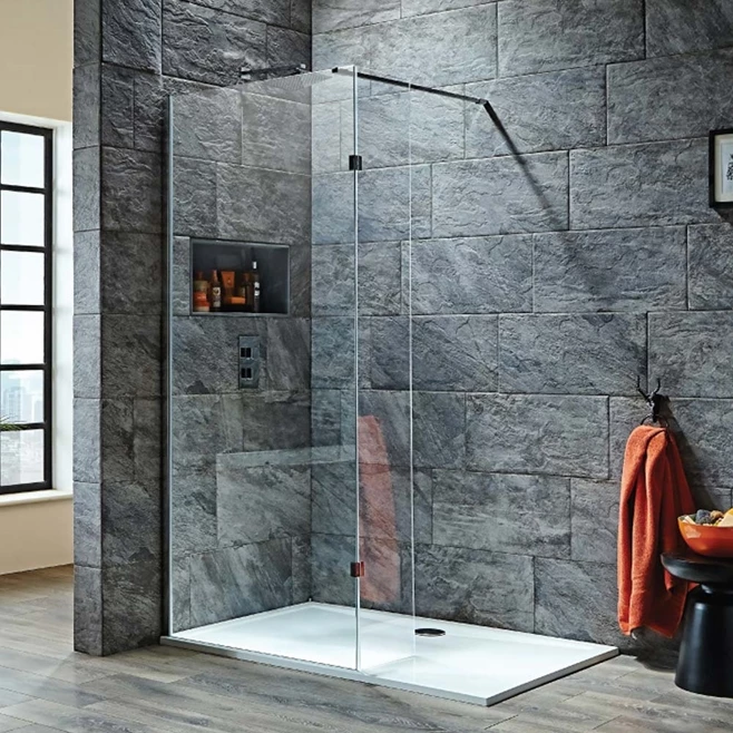 Harbour I8 8mm 2m Tall Easy Clean Wetroom Panel & Hinged Return Panel 8 Harbour I8 8mm 2m Tall Easy Clean Wetroom Panel & Hinged Return Panel - Image 6