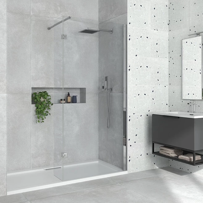 Harbour I8 8mm 2m Tall Easy Clean Wetroom Panel & Hinged Return Panel 3 Harbour I8 8mm 2m Tall Easy Clean Wetroom Panel & Hinged Return Panel