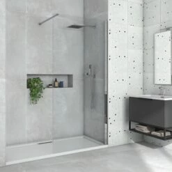 Harbour I8 8mm 2m Tall Easy Clean Glass Panel For Wetrooms & Walk In Showers