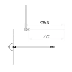 Harbour I8 8mm 2m Tall Easy Clean Wetroom Panel & Flipper Return Panel -Drench Store harbour i8 8mm flipper panel drawing