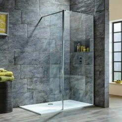 Harbour I8 8mm 2m Tall Easy Clean Wetroom Panel & Flipper Return Panel