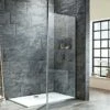 Harbour I8 8mm 2m Tall Easy Clean Wetroom Panel & Vertical Ceiling Post -Drench Store harbour i8 8mm wetroom panel vertical ceiling post