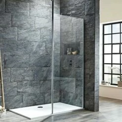 Harbour I8 8mm 2m Tall Easy Clean Wetroom Panel & Vertical Ceiling Post