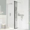 Harbour Matt Black Easy Clean 6mm Flipper Panel 2 Harbour Matt Black Easy Clean 6mm Flipper Panel -Drench Store harbour i8 matt black wetroom flipper cutout