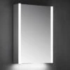 Harbour Icon Single Door LED Bathroom Mirror Cabinet With Shaver Socket - 700 X 500mm -Drench Store harbour icon led mirrored cabinet 700 500