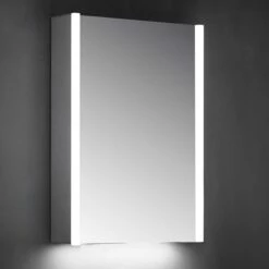Harbour Icon Single Door LED Bathroom Mirror Cabinet With Shaver Socket - 700 X 500mm