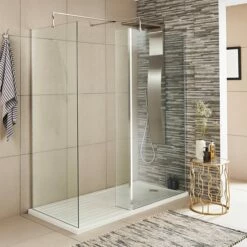 Harbour Alchemy 8mm Easy Clean Walk In 2 Panel Pack -Drench Store harbour status 8mm wetroom screen 2 panel pack lifestyle