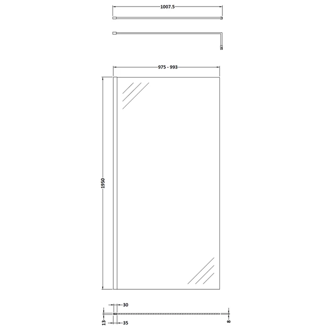 Vellamo City 8mm Matt Black Easy Clean Walk In 2 Panel Pack 12 Vellamo City 8mm Matt Black Easy Clean Walk In 2 Panel Pack - Image 10