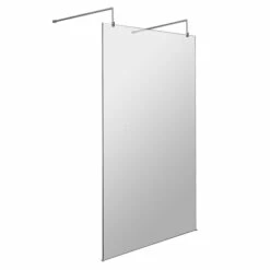 Harbour Alchemy 8mm Easy Clean Freestanding Walk In Panel & Two Support Arms -Drench Store harbour status 8mm wetroom screen two support arms 1100mm 1200mm cutout