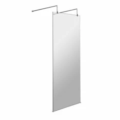 Harbour Alchemy 8mm Easy Clean Freestanding Walk In Panel & Two Support Arms -Drench Store harbour status 8mm wetroom screen two support arms 700mm 800mm cutout