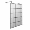 Vellamo City 8mm Easy Clean Matt Black Framed Freestanding Walk In Panel & Wall Arms -Drench Store harbour status matt black framed freestanding walk in panel 1400mm cutout