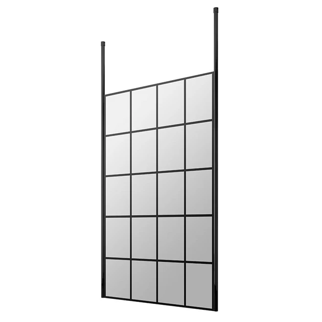 Vellamo City 8mm Easy Clean Matt Black Framed Freestanding Walk In Panel & Ceiling Posts 6 Vellamo City 8mm Easy Clean Matt Black Framed Freestanding Walk In Panel & Ceiling Posts - Image 4