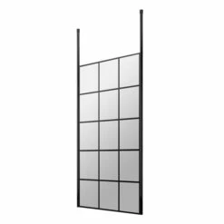 Vellamo City 8mm Easy Clean Matt Black Framed Freestanding Walk In Panel & Ceiling Posts 16 Vellamo City 8mm Easy Clean Matt Black Framed Freestanding Walk In Panel & Ceiling Posts -Drench Store harbour status matt black framed freestanding walk in panel ceiling posts 800mm 900mm cutout