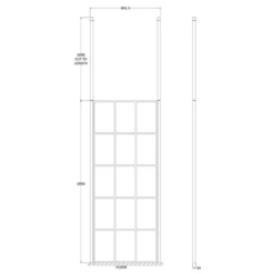 Vellamo City 8mm Easy Clean Matt Black Framed Freestanding Walk In Panel & Ceiling Posts 20 Vellamo City 8mm Easy Clean Matt Black Framed Freestanding Walk In Panel & Ceiling Posts -Drench Store harbour status matt black framed freestanding walk in panel ceiling posts 800mm technical drawing