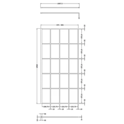 Vellamo City 8mm Easy Clean Matt Black Framed Walk In 2 Panel Pack -Drench Store harbour status matt black framed wetroom screen 1000mm technical drawing