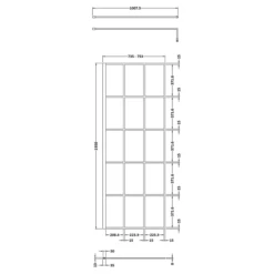 Vellamo City 8mm Framed Matt Black Easy Clean Walk In Panel & Optional Return Screen -Drench Store harbour status matt black framed wetroom screen 760mm technical drawing 1