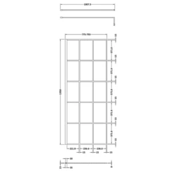 Vellamo City 8mm Easy Clean Matt Black Framed Walk In 2 Panel Pack -Drench Store harbour status matt black framed wetroom screen 800mm technical drawing