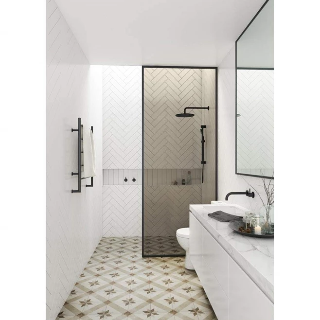 Harbour Status Matt Black Frame 10mm Easy Clean Bronze Glass Walk In Panel 4 Harbour Status Matt Black Frame 10mm Easy Clean Bronze Glass Walk In Panel - Image 2