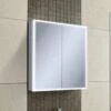 HiB Qubic LED Illuminated Mirror Cabinet With Shaver Socket - 600 X 700mm & 800 X 700mm