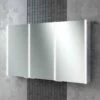 HiB Xenon 120 LED Illuminated Mirror Cabinet With Mirrored Sides - 1205 X 700mm -Drench Store hib xenon 120 led mirror cabinet mirrored sides