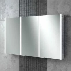 HiB Xenon 120 LED Illuminated Mirror Cabinet With Mirrored Sides - 1205 X 700mm