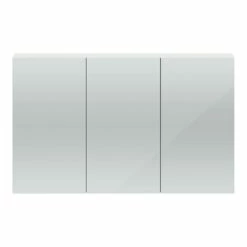 Hudson Reed 1350mm Mirror Cabinet - Gloss White