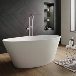 Hudson Reed Rose Oval Freestanding Bath & Waste - 1510 X 760mm