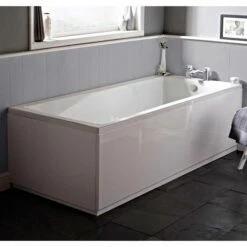 Drench High Gloss White Wooden Bath Front Panel & Plinth