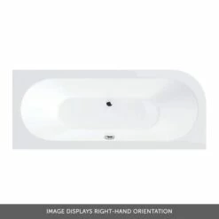 Drench J Shaped Double Ended Corner Bath & Front Panel - 1650 X 725mm -Drench Store joanna straight double ended bath right hand overlay