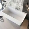 Julia Freestanding Back To Wall Acrylic Bath - 1680 X 800mm -Drench Store julia back to wall or freestand white acrylic bath