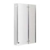 Drench Polished Chrome Double Hinged L-Shaped Bath Screen - 1400 X 825mm -Drench Store nsbs3 screen nuie web