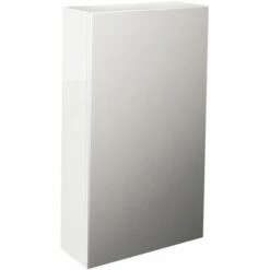 Imex Echo 400mm Single Door Mirrored Cabinet - White Gloss
