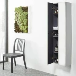 Roper Rhodes Scheme Mirrored Column Tall Storage Cabinet - 186 X 1400mm