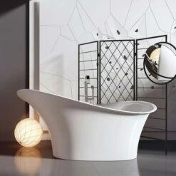Sasha Freestanding White Acrylic Bath - 1750 X 825mm