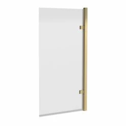 Vellamo Brushed Brass 8mm Glass Hinged Square Bath Screen - 1520 X 815mm 9 Vellamo Brushed Brass 8mm Glass Hinged Square Bath Screen - 1520 X 815mm -Drench Store vellamo brushed brass square bath screen cut 1