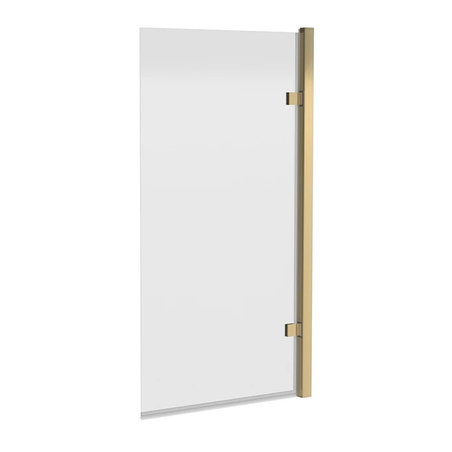 Vellamo Brushed Brass 8mm Glass Hinged Square Bath Screen - 1520 X 815mm 6 Vellamo Brushed Brass 8mm Glass Hinged Square Bath Screen - 1520 X 815mm - Image 4