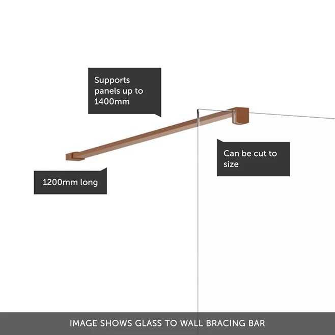 Crosswater Gallery 8 Walk In Shower Enclosure 8mm Panels With Multiple Configurations - Brushed Bronze 10 Crosswater Gallery 8 Walk In Shower Enclosure 8mm Panels With Multiple Configurations - Brushed Bronze - Image 8
