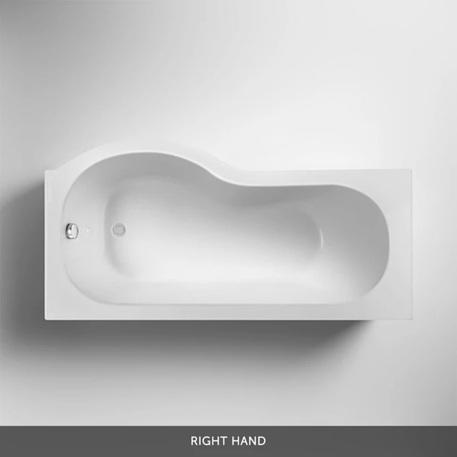 Drench P Shaped Shower Bath & Optional Panel - 1500mm 6 Drench P Shaped Shower Bath & Optional Panel - 1500mm - Image 4