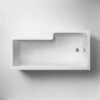 Drench L Shaped Shower Bath & Optional Panel - 1500mm -Drench Store wbs1585l bath nuie web left hand