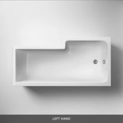 Drench L Shaped Shower Bath With Panel And Shower Screen - 1700mm -Drench Store wbs1585l bath nuie web left hand banner 3