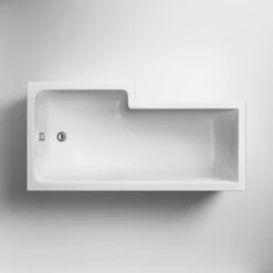 Drench L Shaped Shower Bath & Optional Panel - 1500mm -Drench Store wbs1585l bath nuie web right hand