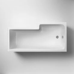 Drench L Shaped Shower Bath & Optional Panel - 1700mm
